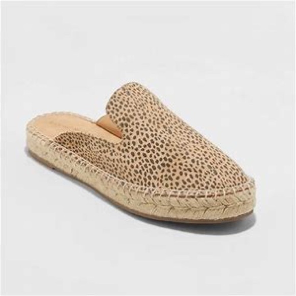 Clara Woven Leopard Mule